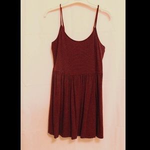 Red/ navy spaghetti strap dress